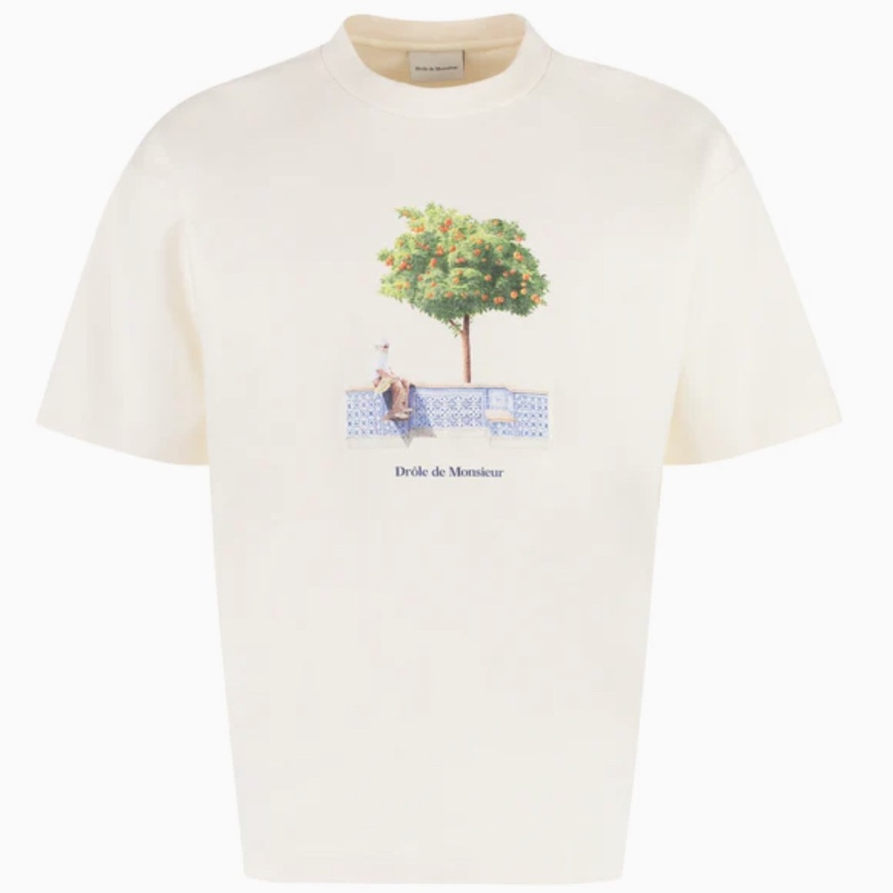 Dries Van Noten Cream Graphic Tee